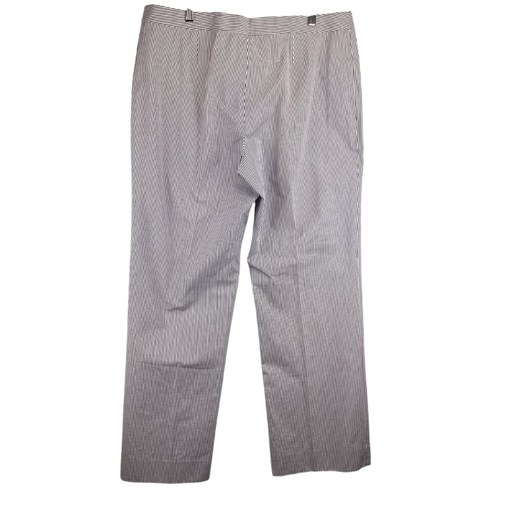 Brooks Brothers‎ Caroline Fit Striped Pants Size 16 Womens Blue White Seersucker - Picture 4 of 9